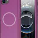 Diverbox for iPhone 16e Case [Compatible with MagSafe] [Shockproof] [Dropproof] [with Screen Protector ] Heavy Duty Protection Phone Case Cover for Apple iPhone 16e 2025 6.1 inch (Rose)