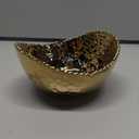 Pampa Bay Small Oval Bowl, 5.25-inch Length, Gold