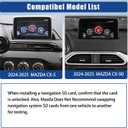 2026 GPS Navigation SD Card Fits 2024/2025 CX-90 CX-5 Maps USA/Canada/Mexico