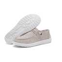 Betyswear Womens Loafers Women Shoes Casual Slip-On Canvas Shoes Breathable Lightweight Boat Shoes for Women 24002-Khaki-7