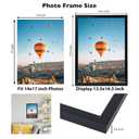 JCJMY 14x17 Picture Frame Set of 4 Black for Wall Hanging, Wall Mounting Horizontally or Vertically, 14 x 17 Wall Gallery Poster Photo Frame with Shatter Resistant Plexiglass, 4 Pack, Black