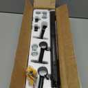 YaFex Heavy Duty Curtain Rods 32-120 Inch, 1 Inch Adjustable Black Curtain Rod for Windows, Long Window Treatment Rods with Aluminium Finials, Easy Installation