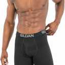 Gildan Men's Underwear Cotton Stretch Boxer Briefs, Multipack (Black, XL)