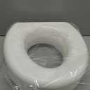 HealthSmart Enhanced Comfort 5" Raised (Round) Toilet Seat Risers for Seniors 5 Slip Resistant Pads FSA/HSA Eligible Padded Toilet Seat Elevation 15.7 x 15.2 x 6.1