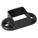 10 Pack Black Square Post Flange Base Fence Bracket Fits 1-1/2" Sqaure Tube, 1.5 mm Thick, Light Duty