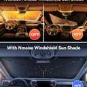 Nmoiss Windshield Sun Shade Umbrella for Toyota Tundra 2007-2026 Accessories, [Vinyl Coating Heat Shield] Protect Car from Sun Rays & Heat Damage Keep Cool and Protect Interior