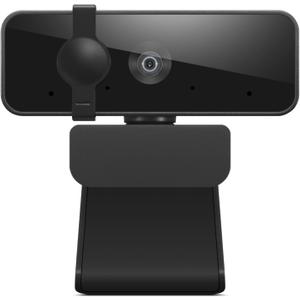Lenovo HD 1080p Webcam (300 FHD)- Black w/ 95 Wide Angle, 360 Rotation Pan & Tilt, Dual Microphones, Privacy Shutter