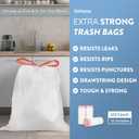 15-18 Gallon Drawstring Trash Bags - (102 Count) Ultra Large Trash Can Liners, Heavy Duty Strong White Plastic Garbage Bags for Home Kitchen Office Lawn Commercial