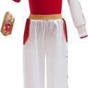 Zombies 4 Nova Costume for Girls Fancy Dress with Cropped Hoodie,T-Shirt,Skirt,Wristband (11-12 Years)