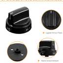 Atgestore WB03X24759 Stove Knobs Replacement for GE Stove Parts KIP 5G92 222D5793 Cooktop Knobs GE Range Oven Parts Black Plastic Surface Burner Control Knob Range Burner Knobs 5 Pcs