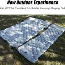 Sleeping Pad for Camping, Inflatable Sleeping Mat with Pillow, Camping Pad with Built-in Foot Pump, Lightweight Camping Mattress Pad for Car Camping, Backpacking, Tent and Hiking (Full (Grey))