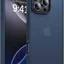 for iPhone 16 Pro Case, [Military-Grade Drop Protection][Anti-Yellowing] Shockproof Protective Translucent Matte Cover for iPhone 16 Pro Phone Case,Deep Blue