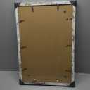 Hongkee 16x24 Frame Set of 2, Distressed White Wood Style - Display 16 x 24 Picture without Mat or 12x18 Picture with Mat, Wall Mounting Horizontal and Vertical
