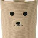 Bear Basket for Nursery, Baby Baskets for Storage, Baby Shower Baskets, Laundry Basket, Storage Hamper for Children Kids Toy Plant Indoor Corner (Light Brown)12"L x 12"W x 14"H