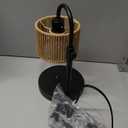 Boho Candle Warmer Lamp, Adjustable Height Candle Wax Warmer with Timer, Candle Lamp Warmer for Jar Candles, House Warming Gifts Brithday Gifts for Women Bedroom Home Decor (Rattan)