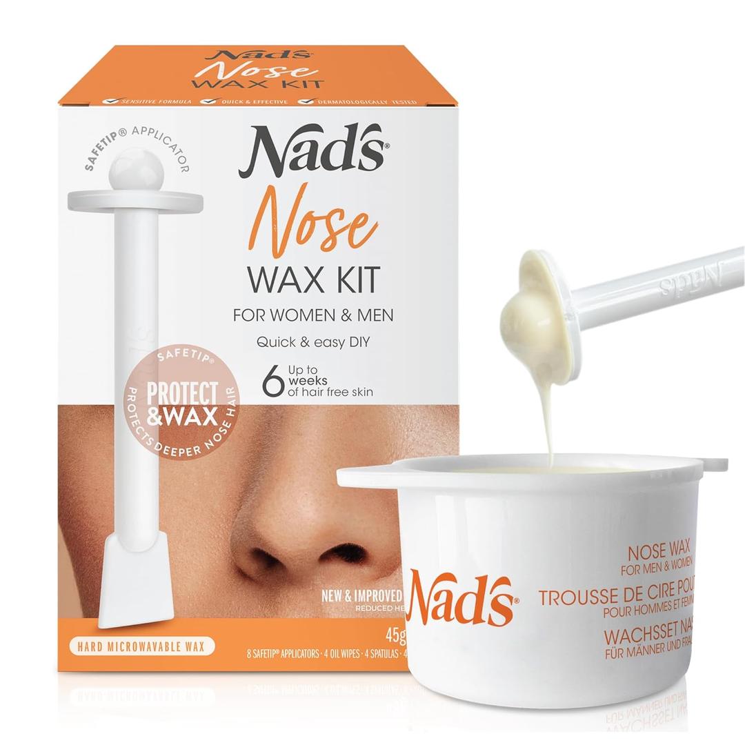 Nad's Nose Wax Kit for Men & Women - Waxing Kit for Quick & Easy Nose Hair Removal, 1 Count