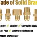 Upgraded 6 Feet High Pressure Braided Propane Hose Extension with Conversion Coupling 3/8" Flare to 1/2" Female NPT, 1/4" Male NPT, 3/8" Male Flare for BBQ Grill, Fire Pit, Heater