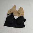 Onory 2 Pack Sports Bras for Women Wirefree Padded Workout Yoga Gym Fitness Bra Medium Support (Large, Black+nude)