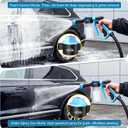 Car Wash Foam Gun for Garden Hose, Foam Cannon Car Wash Kit with Microfiber Wash Mitt, High Pressure Nozzle & 3 Spray Modes, Hose Foam Blaster for Cars, Trucks, RV, Motorcycle Cleaning - Blue