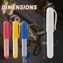 (3-pack) Fabric Chalk Markers -Erase Tailors Chalk for Quilting and Sewing - Compatible with Most Fabrics - With Dosing Wheel Technology, Red, Blue, White