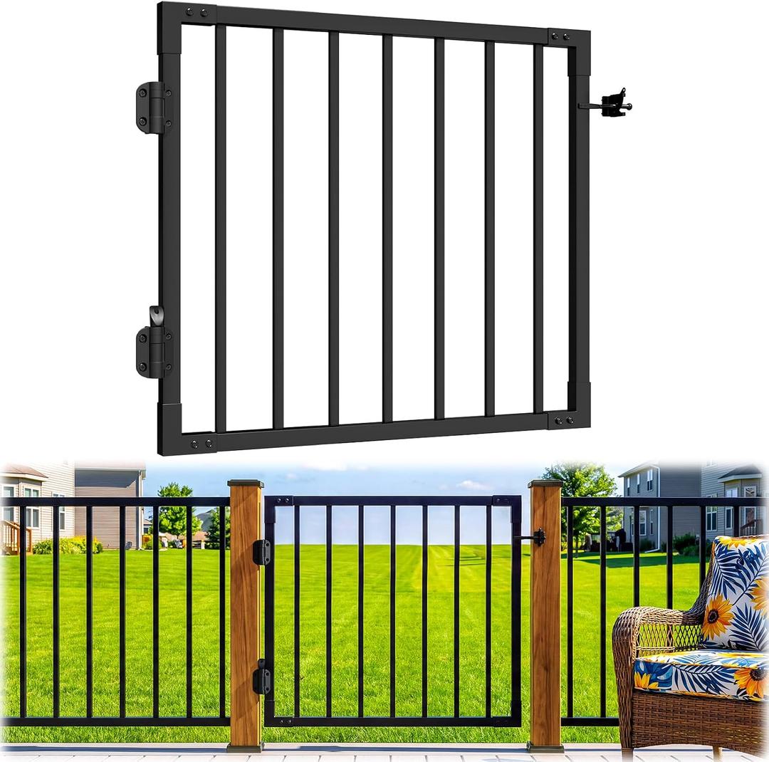 3ft x 36in Aluminum Deck Gate Kit with Self Closing Hinges & Latch
