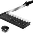 MAKEASY Paper Cutter 12 Inch, 8 Sheet Capacity, Heavy Duty Paper Cutter For Cardstock, Guillotine Paper Trimmer for Crafting, Classroom and Office (Black)