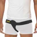 URIEL Right Side Hernia Belts for Men - Inguinal Hernia Belt for Men, Pre and Post Surgery Truss, Size Medium, Black (35.3-39.5 Inches)