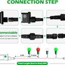 100LED G15 Christmas String Lights - 39ft Globe Fairy Lights with Timing Function, Connectable, 8 Modes Christmas Lighting for Home Bedroom Xmas Wreath Christmas Decorations - Red White Green