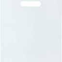 100 Clear Plastic Bags with Handles - 12"x15" Glossy Retail Shopping Bags for Small Business, Boutique, Gift and Trade Show