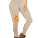 Hi Clasmix Fleece Lined Leggings for Women - High Waisted Winter Yoga Pants, Warm Thermal Running Workout Tights (Small-Medium, 10-nude Beige)