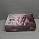 Shark FlexFusion Hair Straightener & Powerful Hair Dryer with Fusion Hair Brush, Ceramic Air Styler with Auto-Wrap Curlers & Concentrator, Ceramic Plates, Cosmic Blush HD641S