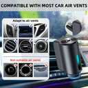 Car Air Freshener Diffuser, Smart Car Air Freshener, Car Diffuser Air Freshener with Three Adjustable Modes, Aromatizante Para Carro with 3pcs Essential Oil, Car Fresheners Long Lasting, Black