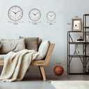 Wall Clock 10 Inch Non-Ticking Silent Modern Simple Style Round Decor Clock Gold Stereoscopic Dial Quartz Wall Clocks for Home/Office/School/Living Room/Bedroom/Kitchen