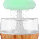 Weljoy Zen Raining Cloud Night Light Aromatherapy Essential Oil Diffuser Micro Humidifier Desk Fountain Bedside Sleeping Relaxing Mood Water Drop Sound (White) (White)