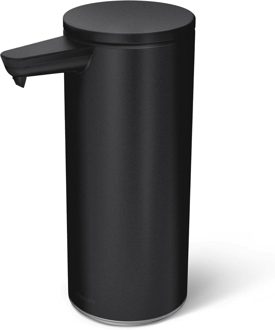 simplehuman 9 oz. Touch-Free Rechargeable Sensor Liquid Soap Pump Dispenser, Matte Black