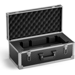 Phenyx Pro Extra Large Size Carrying Case, Customizable Pre-Diced Foam, Aluminum Alloy Sturdy Build, Suitable for Wireless Mic System Storage & Camera Gear Transportation (Extra Large (20.410.27.9 Inch)