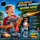 Electric Water Gun for Adults & Kids, Automatic LED Squirt Gun with 28-32 FT Long Range, Rechargeable Battery Powered Water Blaster, High Capacity Water Soaker for Beach Pool Summer Outdoor Toys