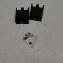 2pcs Shower Door Guides, Glass Door Limit Slide with Stainless Steel Screws (Black) (black 60x50x20mm)