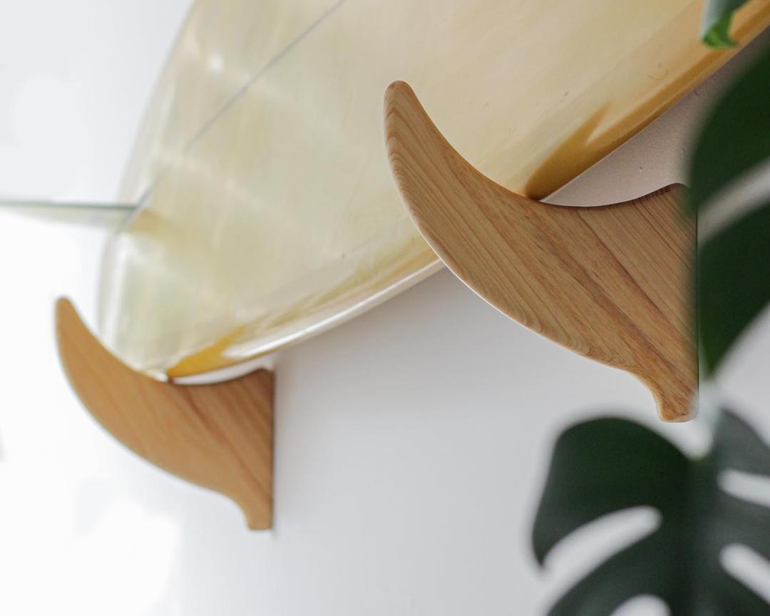Ank Suppy Co - Quillas Surfboard Wall Mount, Wooden Surfboard Rack