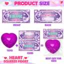 Valentines Day Gifts for Kids with Heart Stress Balls, 24 Packs Valentines Day Cards for Kids School Stress Relief Squeeze Toys for Boys Girls Valentine Classroom Exchange Party Favors