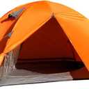 Tree Fox Camping Tent 2 Person Waterproof Portable Instant Tent with 1-Minute Setup Lightweight Tent Suitable for Camping Beach Outdoor Travel Backyard (Orange)
