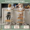 COSYLAND Toddler Standing Tower - Adjustable Height Kitchen Stool Helper | 3-level toddler step stool, 200 lb capacity, easy setup, removable rail, anti-tip feet, non-slip pads for kitchen sink & bath