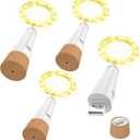 String Lights, USB Rechargeable Wine Bottle Lights with Cork, 2024 Version USB Fairy Light for Party Christmas