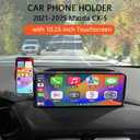 Car Phone Holder for 2021-2025 Mazda CX-5 CX5 Accessories,Phone Mount with Dash Organizer for CX5 with 10.25-inch Screen,Hands-Free 360 Degree Rotation Dash Mount Cell Phones Holder
