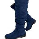 YING LAN Women's Wide Calf Knee High Boots,Width Zipper Slouchy Low Heel Tall Boots (10)