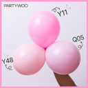 PartyWoo Pink White and Silver Balloons 66pcs 12 Inch Baby Pink Pearl White Silver Confetti Balloons for Graduation Baby Shower Birthday Gender Reveal Anniversary Bachelorette Party Decorations