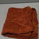 MIULEE Pack of 2 Couch Throw Pillow Covers 18x18 Inch Soft Burnt Orange Chenille Pillow Covers for Sofa Living Room Solid Dyed Pillow Cases