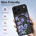 Magnetic Case for iPhone 17 Pro Max, Cute Purple Floral Flower Aesthetic Design [Compatible with Magsafe] Soft TPU and Hard PC Anti-Scratch Shockproof Protective Case for Men Women
