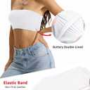 EasyGala Womens Double Lined Tube Tops Crop Tank Top Non-Padded Strapless Bandeau Shirts Sexy Going Out Tops Summer 2026 (White, S)