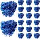 20 Pcs School Spirit Shakers Bulk, Cheerleader Pom Poms for Adults Sports Team Party Dance Football Basketball Volleyball Homecoming Fan Celebration Sporting Event (Blue)